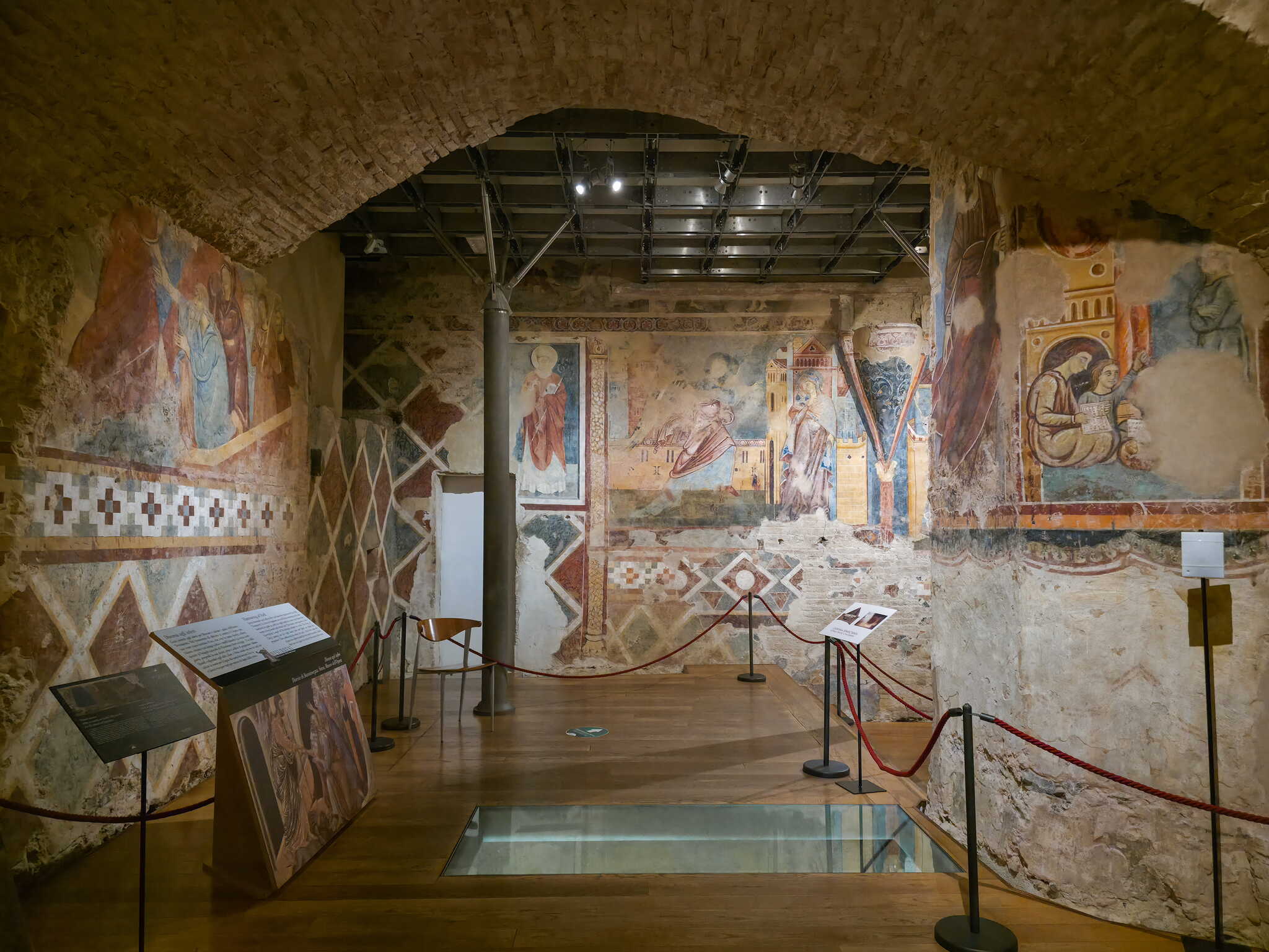 Crypte Kathedraal Siena affresco 13e eeuw