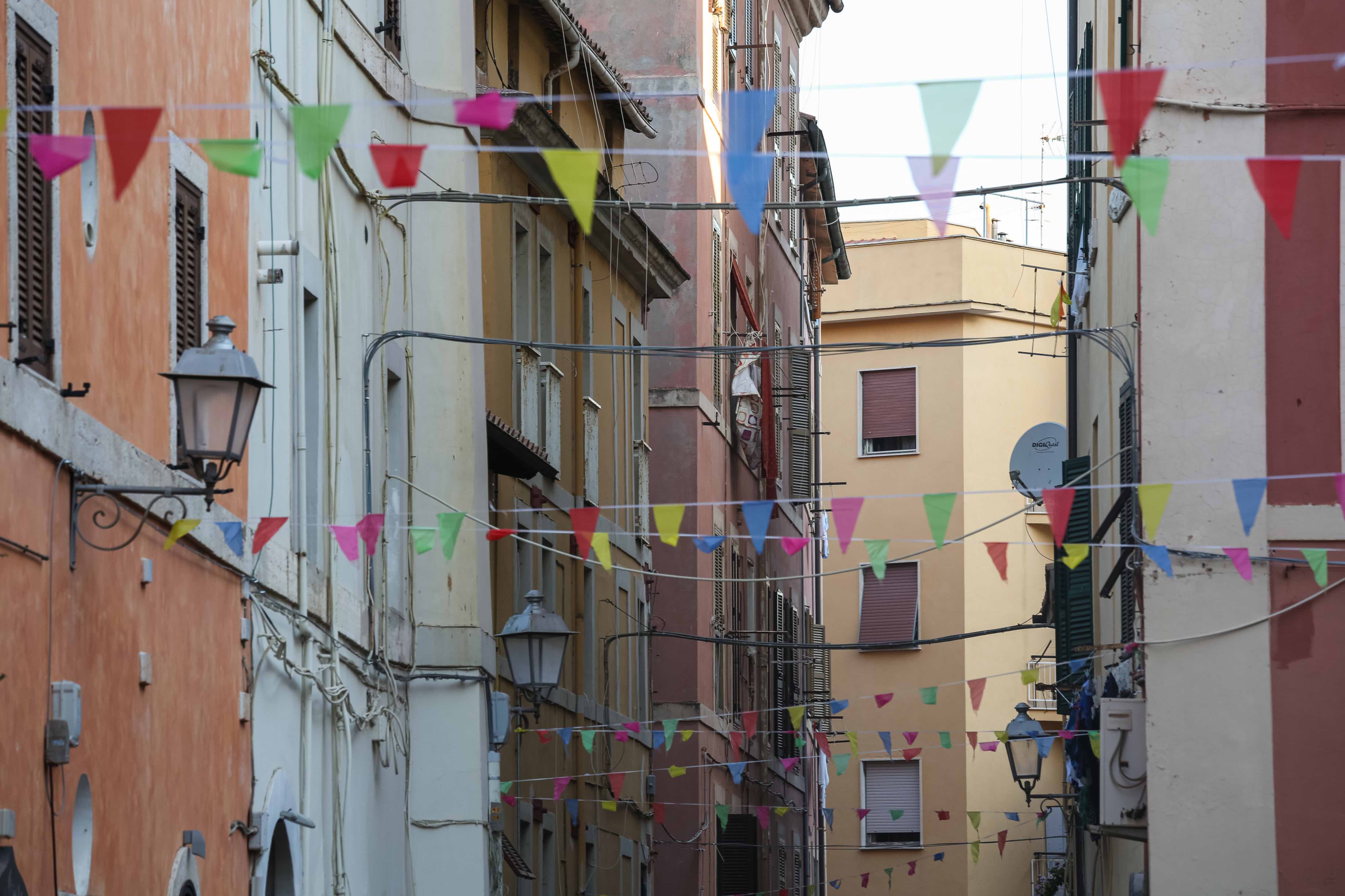 Historisch centrum van Civitavecchia met authentieke steegjes