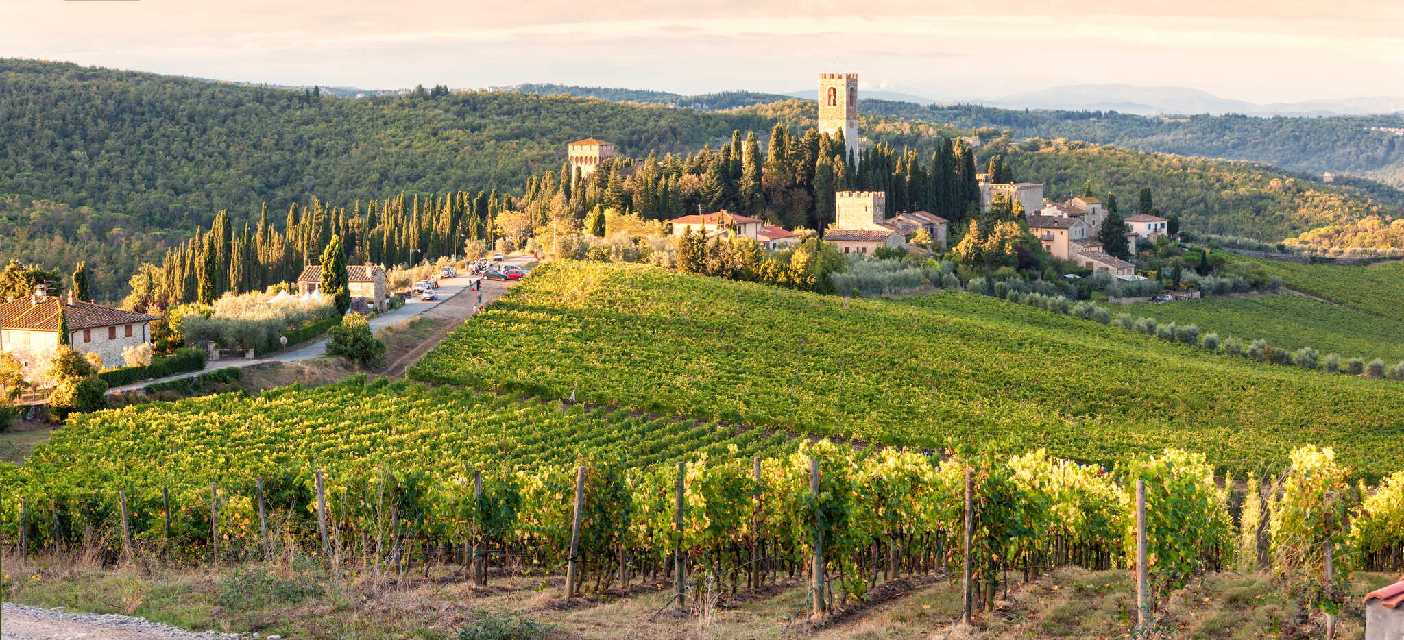Tavarnelle Val di Pesa in de Chianti heuvels Toscane