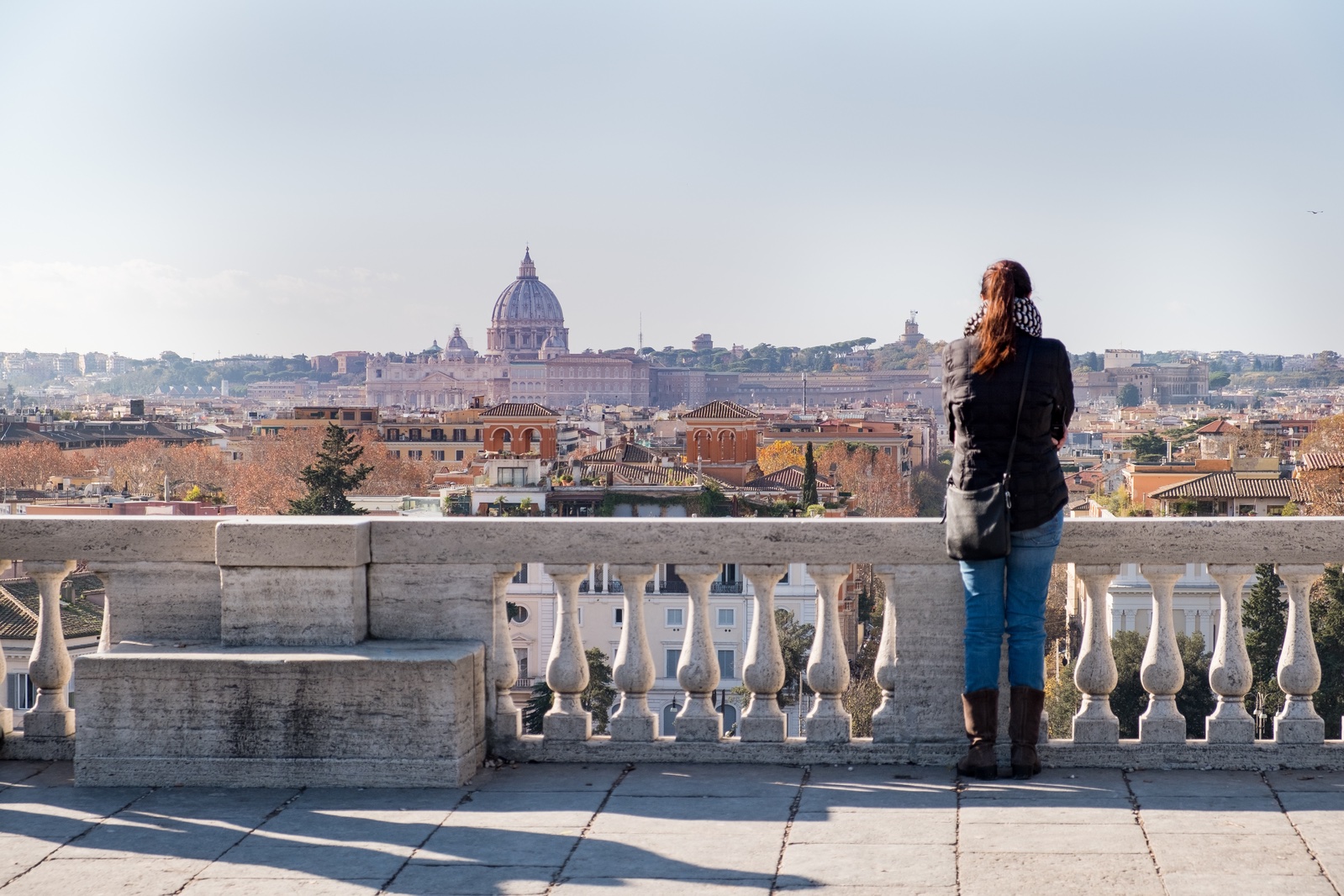 Pincio-Terrasse mit Panoramablick auf Rom von Villa Borghese
