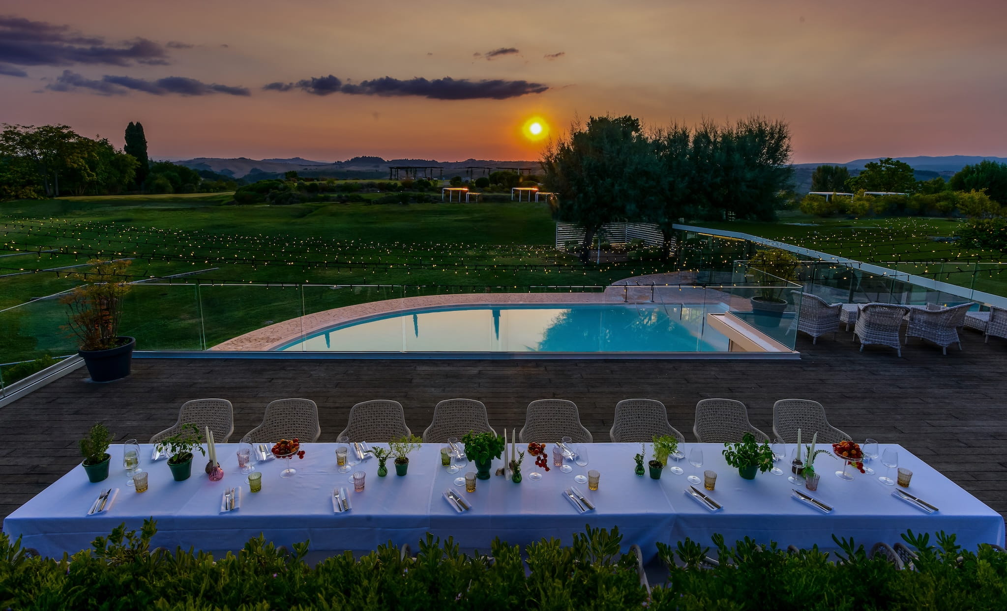 Piscine termali di Rapolano Terme immerse nelle Crete Senesi