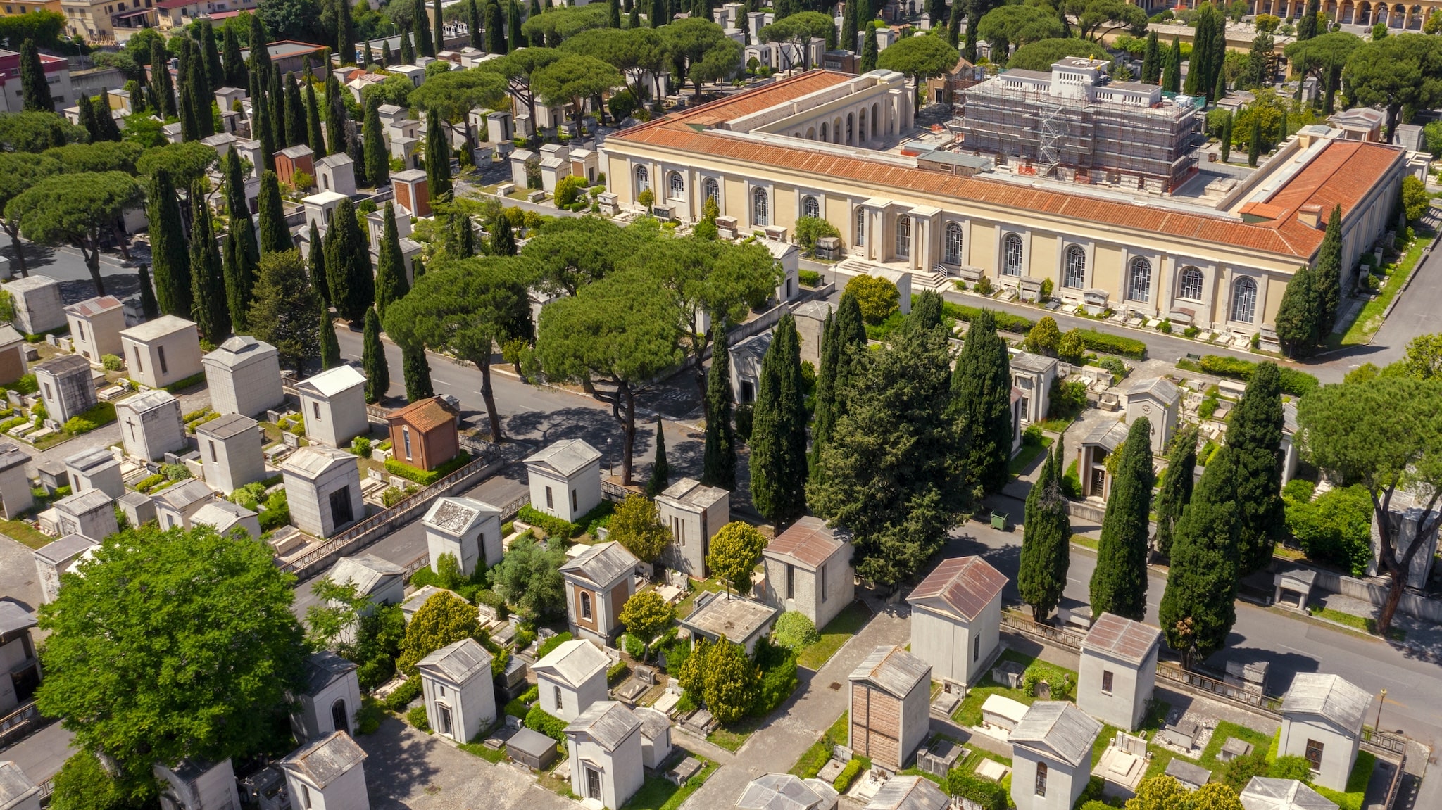 Vista panoramica del Cimitero Monumentale del Verano