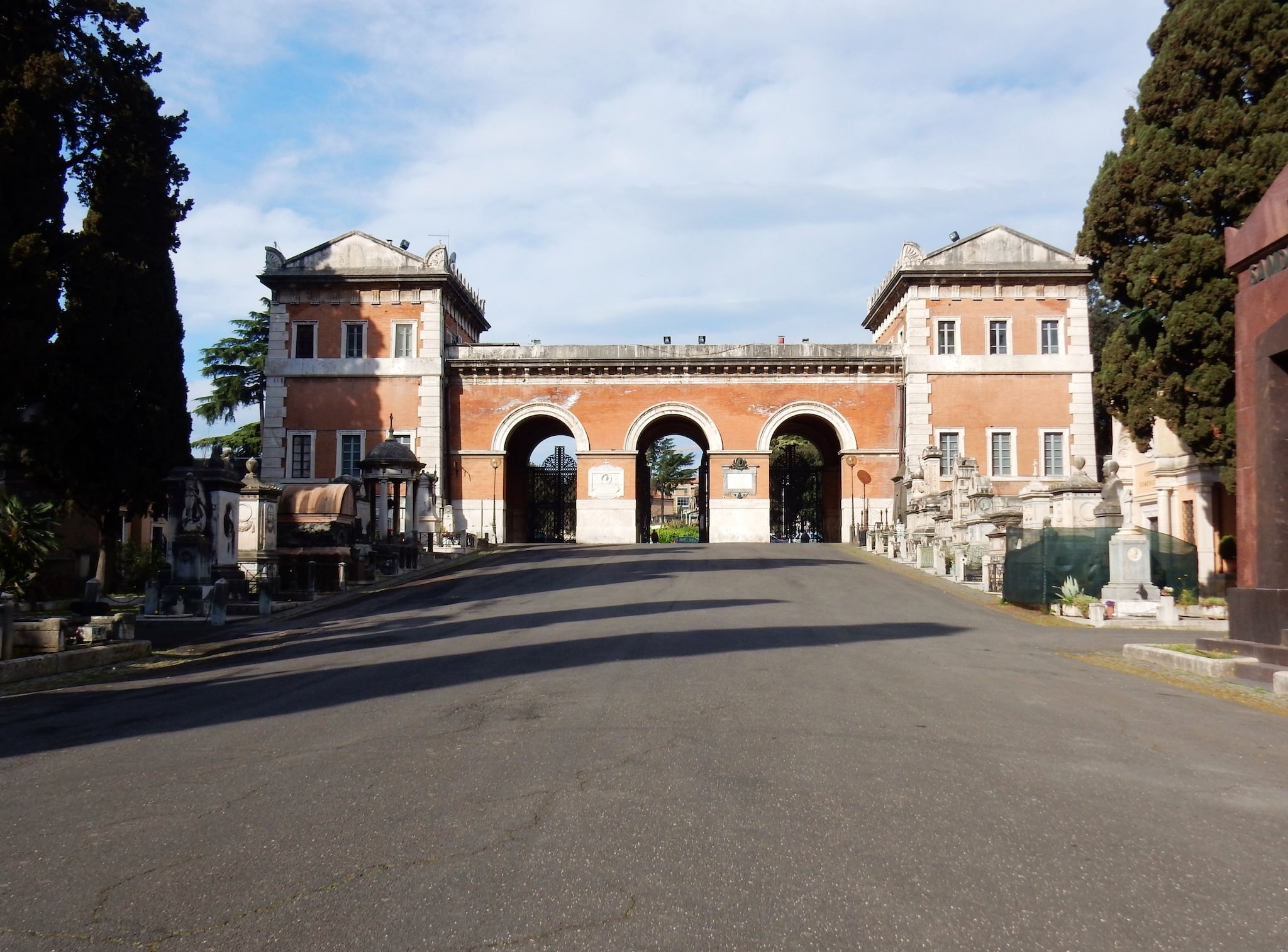 Viale monumentale del Cimitero del Verano location cinematografica