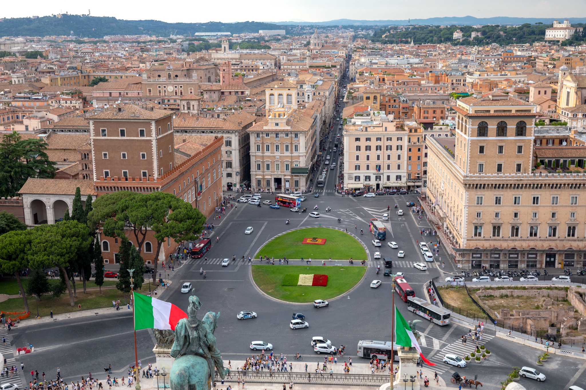 Piazza Venezia Palazzo Venezia Rom Italien Stadtansicht