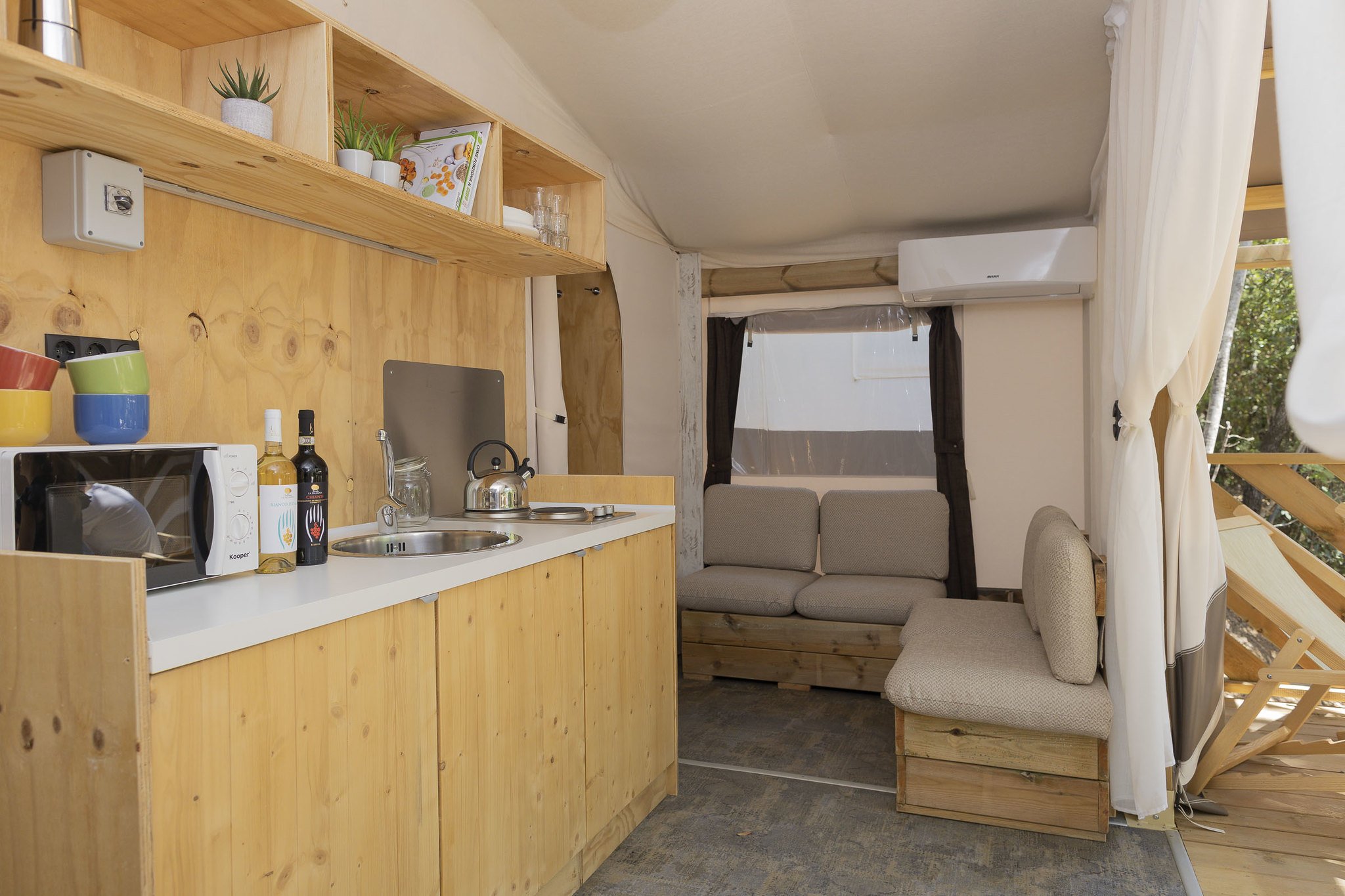 Cucina in tenda glamping
