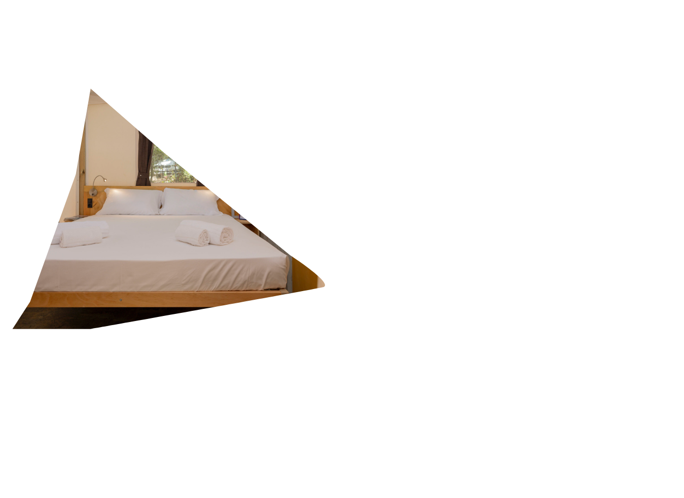 Camera matrimoniale in tenda glamping