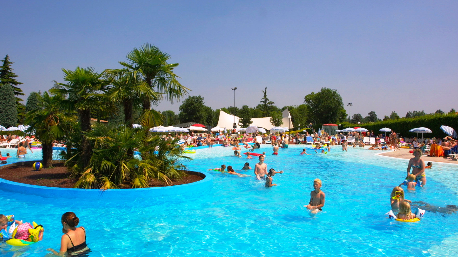 swimming pool with people