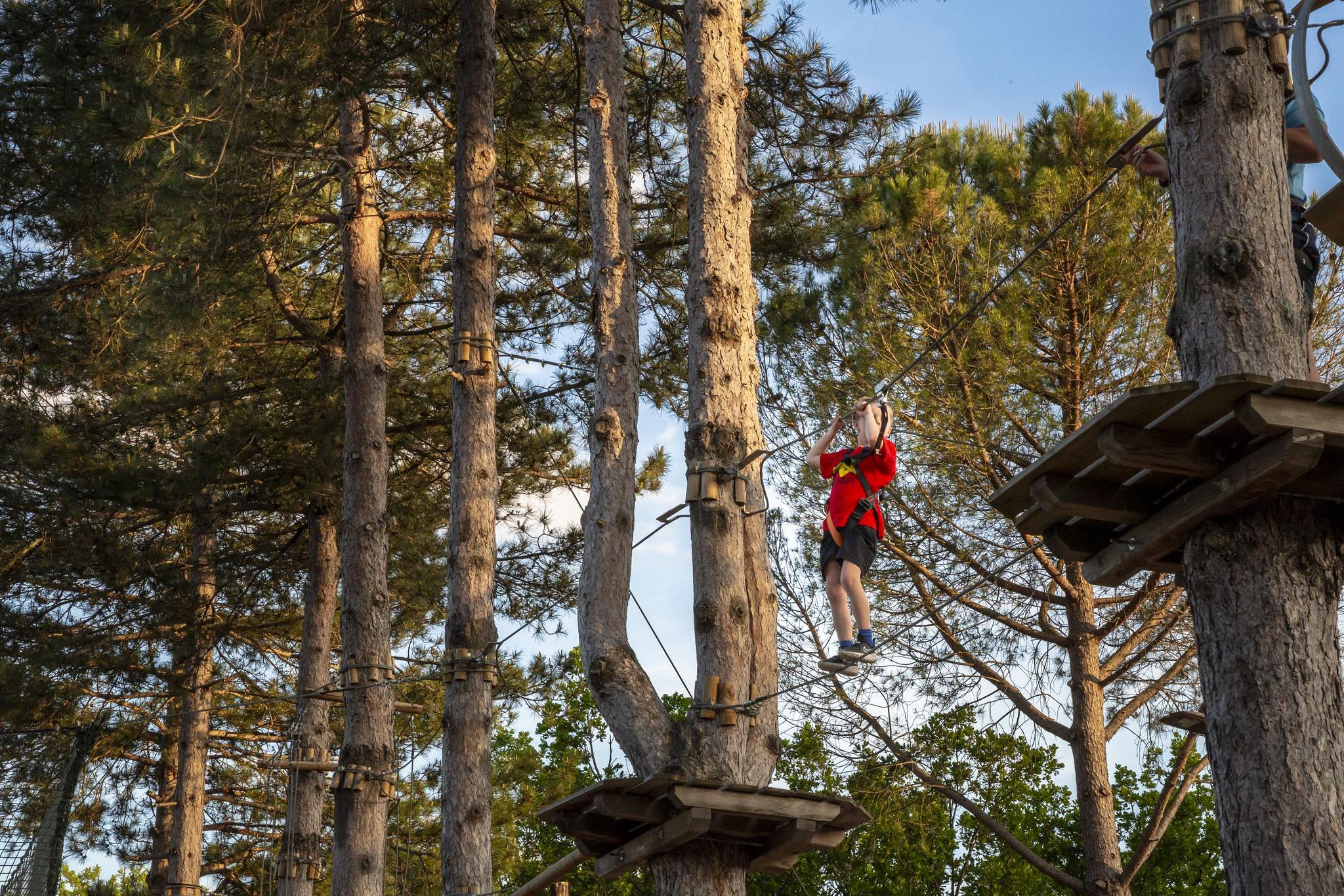 Sistema sicurezza linea vita continua Parco Avventura il Gigante