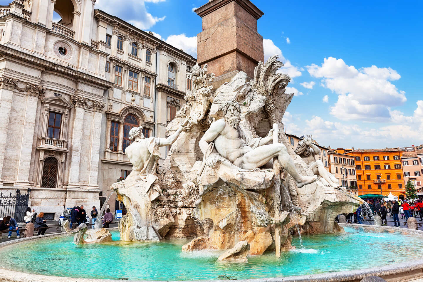 Brunnen der vier Flüsse Bernini Piazza Navona Rom