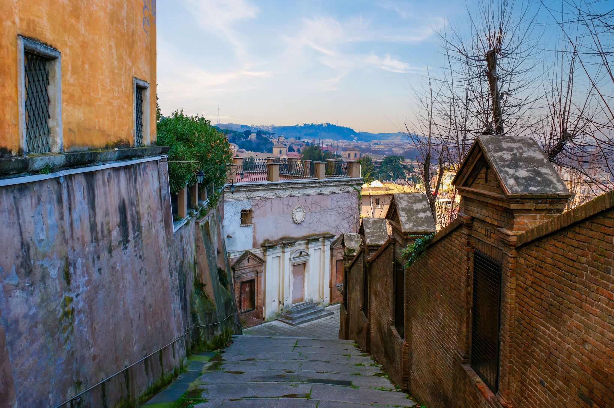 Trastevere e Gianicolo collegati da antiche scalinate romane
