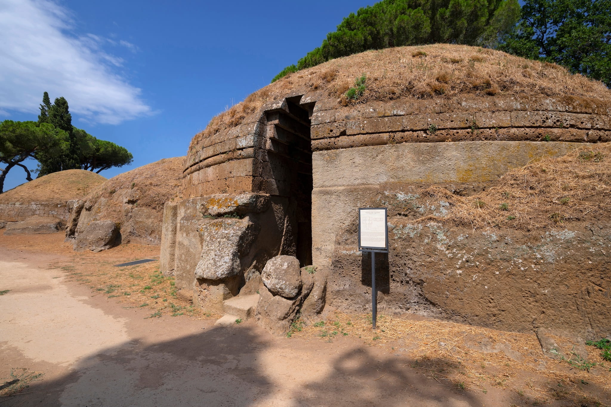 Etruskische graven in de necropolis van Cerveteri nabij Santa Marinella